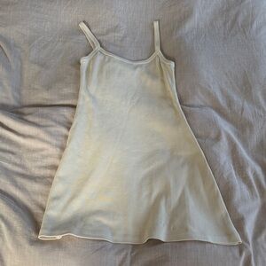 Los Angeles Apparel Cream Spaghetti Strap Dress